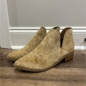 Mimi Calf Hair Ankle Booties (Size 10)